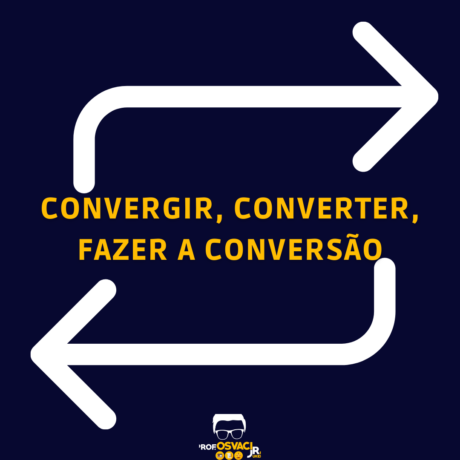 Convergir, converter, fazer a conversão. Você ficou confuso de como utilizar o verbo converge na redação jurídica, Leia esse artigo.