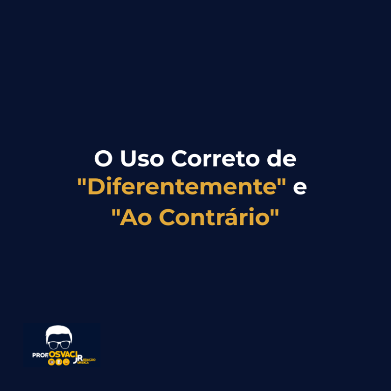 O Uso Correto de 