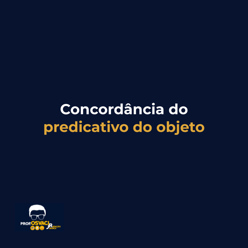 Concordância do predicativo do objeto